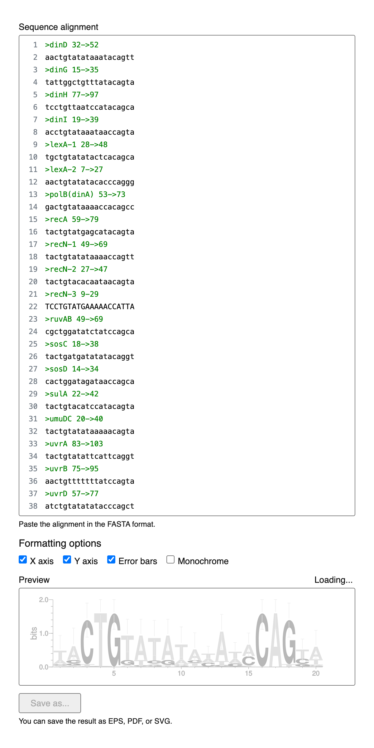 Sequence Logo Generator